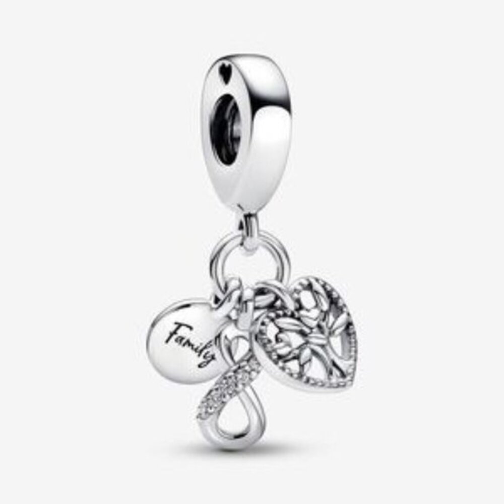Pandora Silver Family Heart & Infinity Dangle Charm